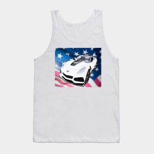 White Vette Tank Top